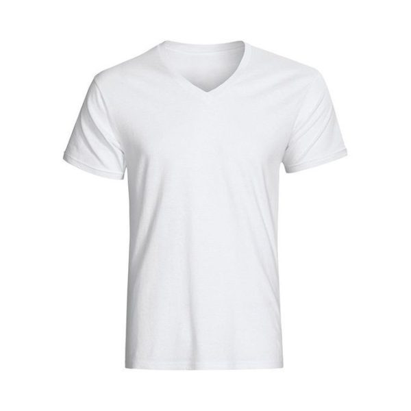 Generic V Neck Plain White T-Shirt